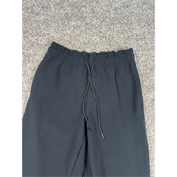 Athleta Metropolis Jogger pants black high rise ruched elastic waist travel 0 - Picture 4 of 14
